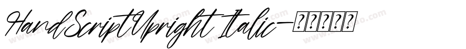 HandScriptUpright Italic字体转换